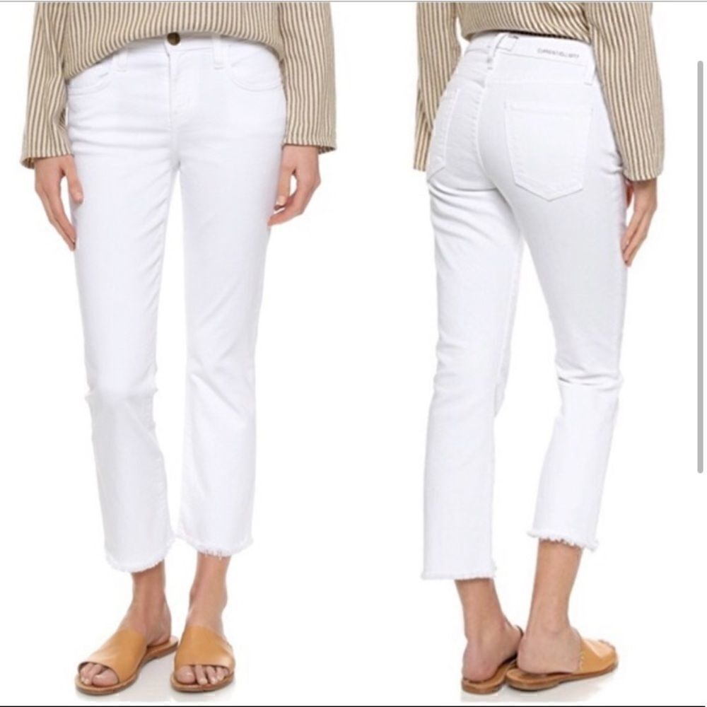 Current Elliott The Highwaist Kick Jean Sugar White